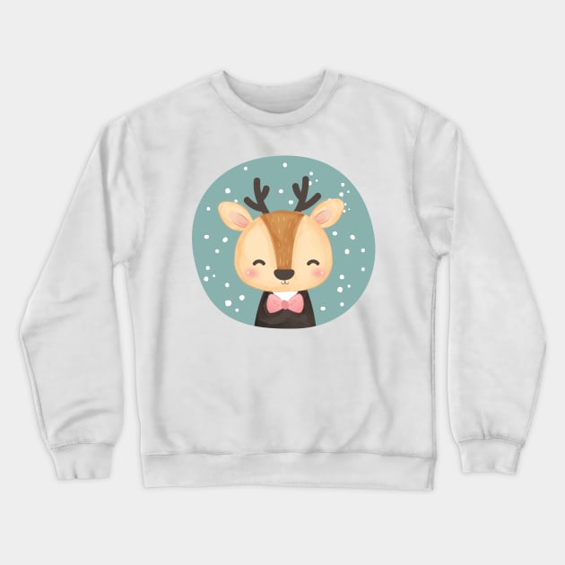 Deer Crewneck Sweatshirt by O2Graphic